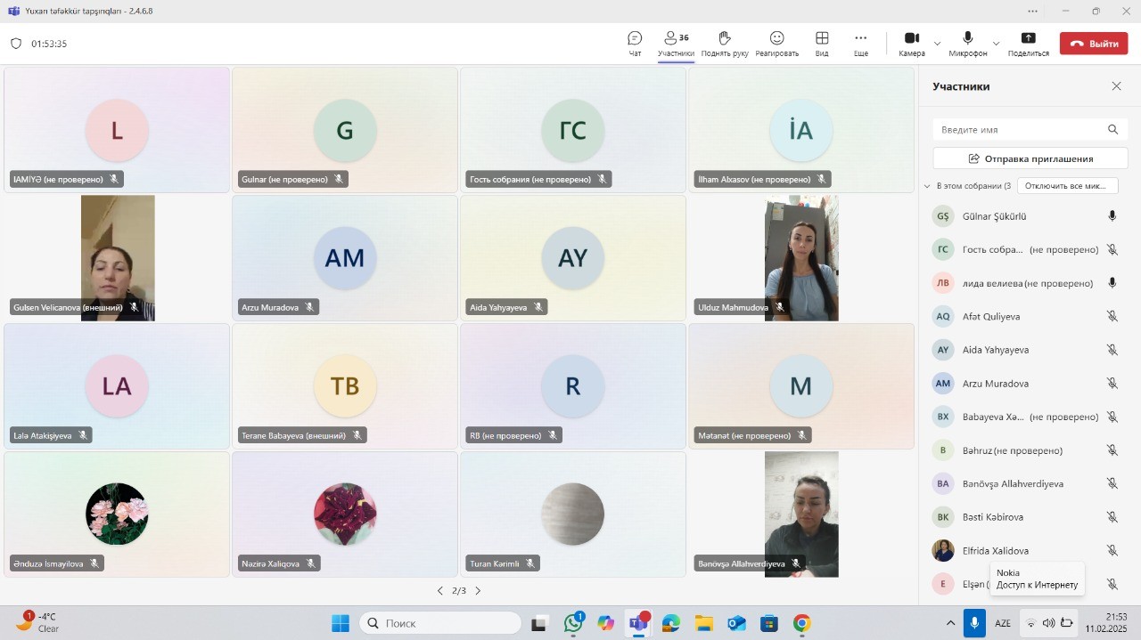 “Yuxarı təfəkkürə əsaslanan riyazi tapşırıqların hazırlanması” adlı onlayn təlim keçirilib.