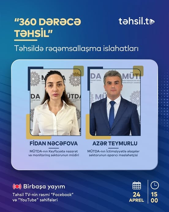 "360 dərəcə təhsil" də təhsildə rəqəmsallaşma islahatlarından danşlacaq