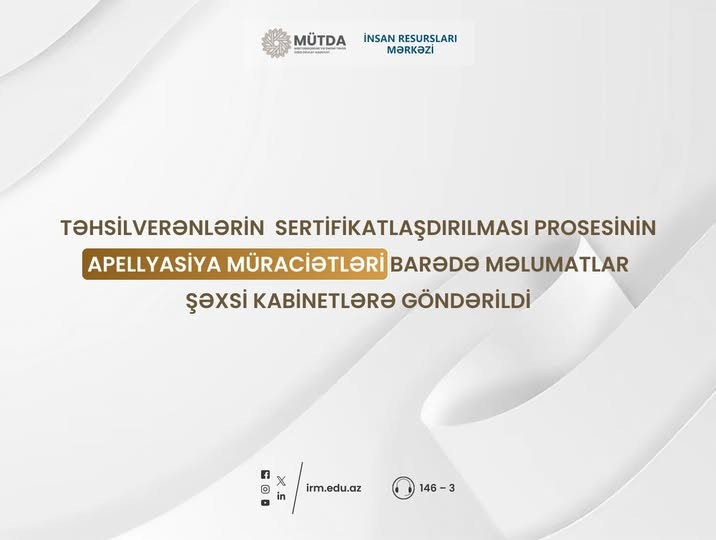 Şəxsi kabinetlərinə göndərildi