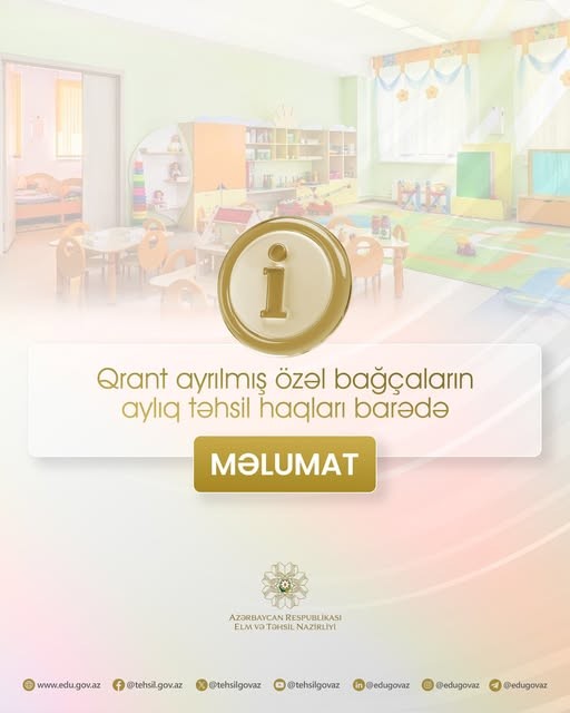 Özəl bağçalarla qrant müqavilələri imzalanıb