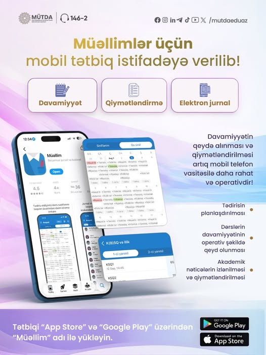 Müəllimlər üçün yeni mobil tətbiq istifadəyə verilib